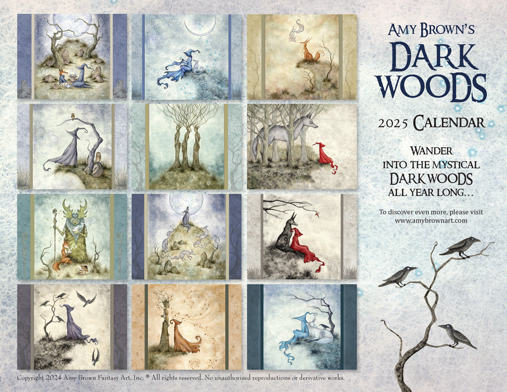 2025 DARK WOODS CALENDAR Amy Brown Art