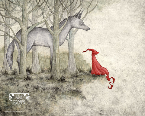 Dark Woods Print -  Little Red
