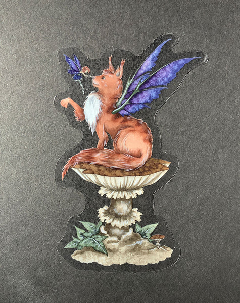 fairy cat on mushroom
