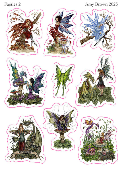 sticker sheet - a collection of fairy images