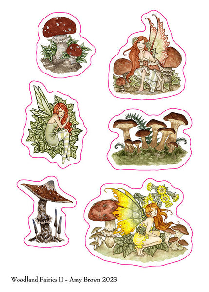woodland fairies and mushrooms