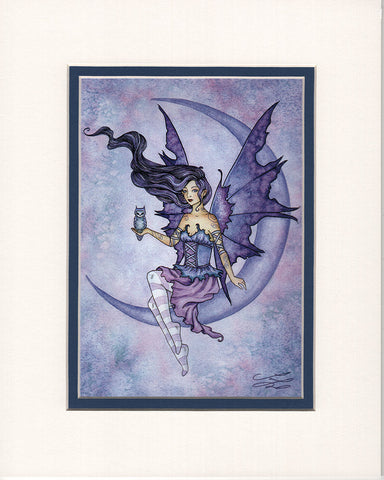 Matted Print - Moon Owl