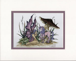 Matted Print - Unicorn Gossip