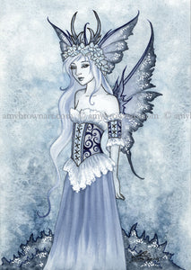 SMALL WATERCOLOR PAINTING - Frost Fae II 5x7
