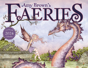 2024 calendar filled with fairies and dragons, fantasy art