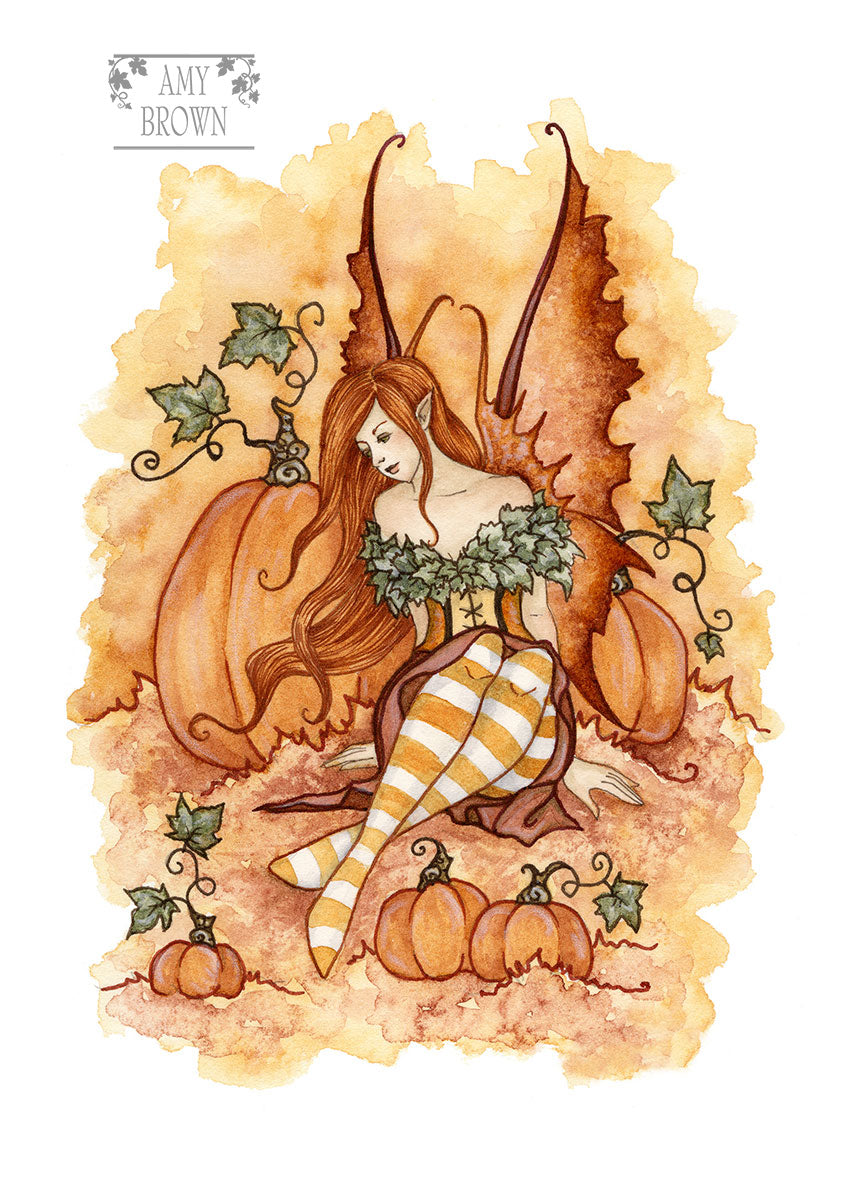 5x7 MINI-PRINT - Autumn Fairy 1 LEFT