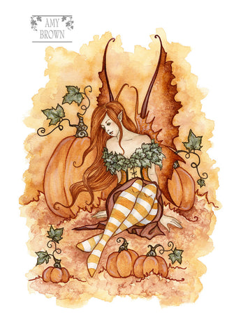 5x7 MINI-PRINT - Autumn Fairy 1 LEFT