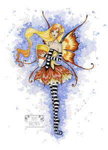 5x7 MINI-PRINT - Candy Corn Fairy 2 LEFT