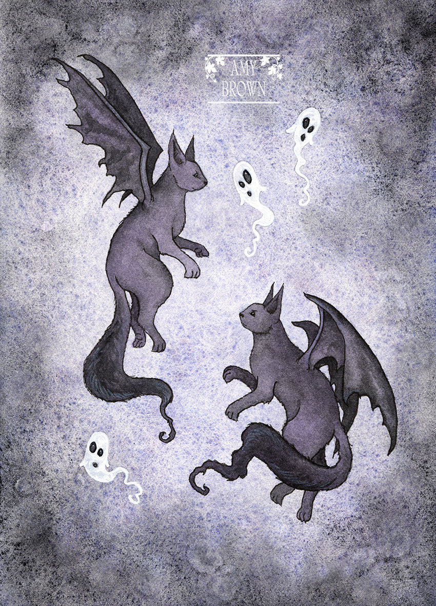 5x7 MINI-PRINT - Curious BOOs