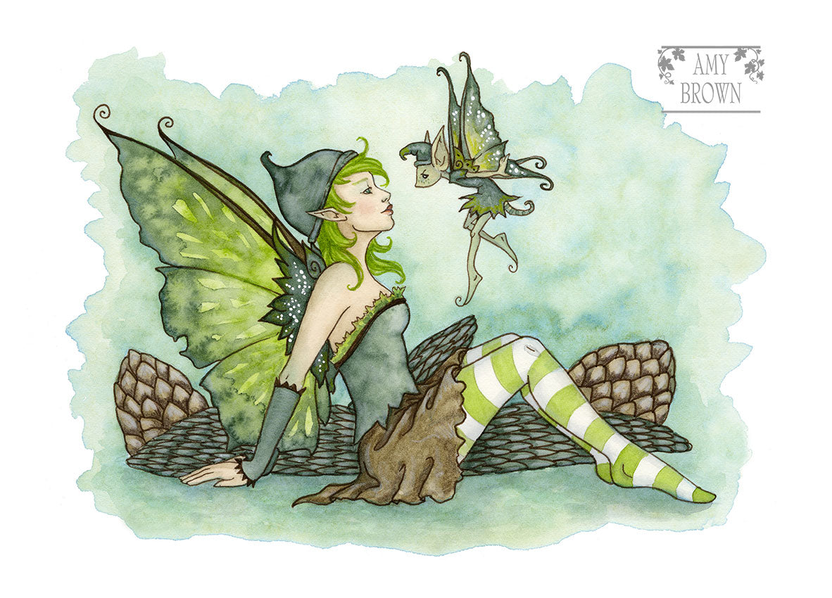 5x7 MINI-PRINT - Evergreen Fairy