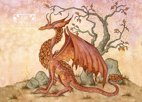 5x7 MINI-PRINT - Fall Dragon
