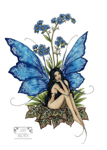 SALE 5x7 MINI-PRINT  - Forget Me Not