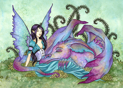5x7 MINI-PRINT - Let Sleeping Dragons Lie 1 LEFT