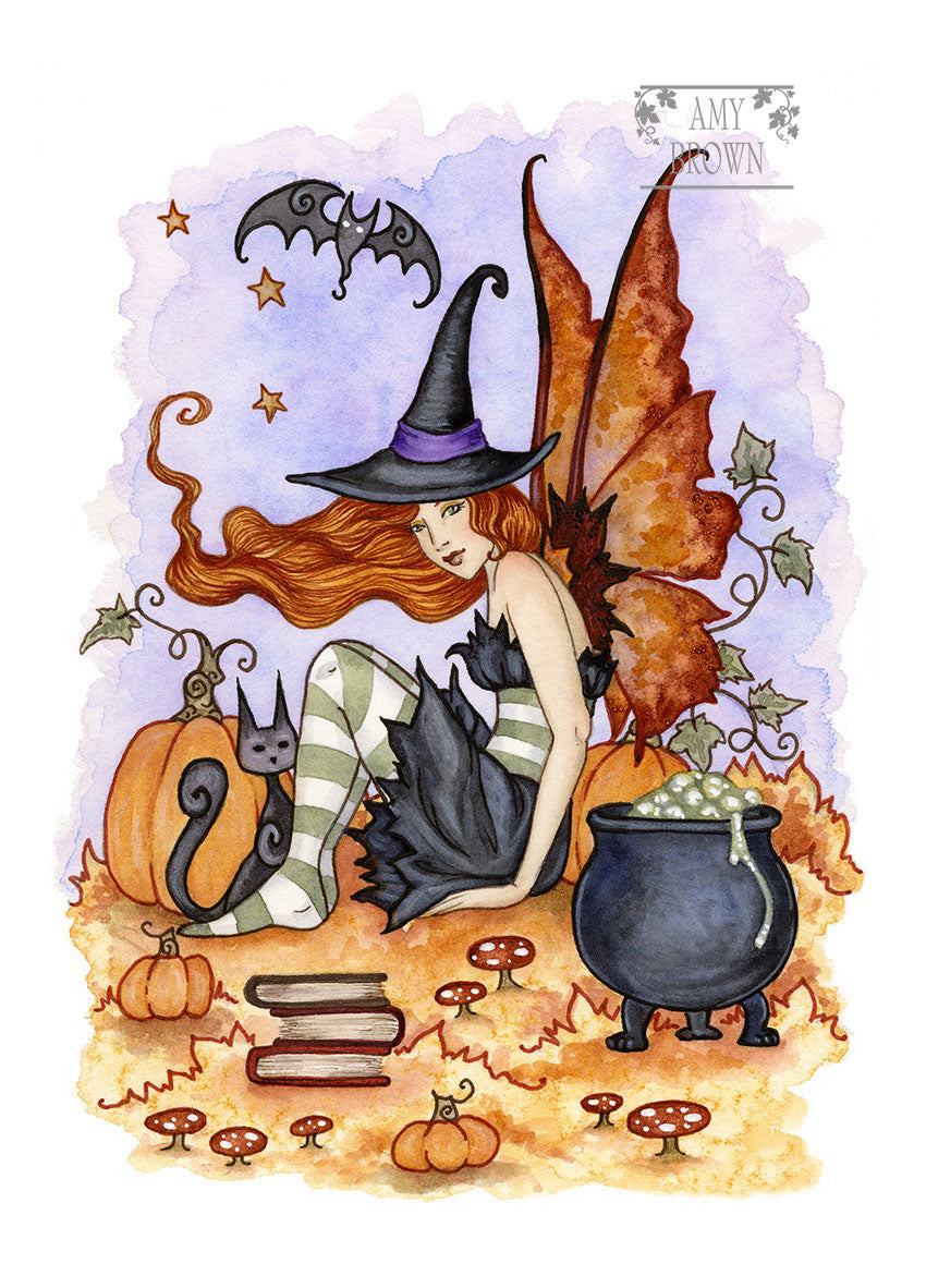 5x7 MINI-PRINT - Little Witch's Brew 1 LEFT
