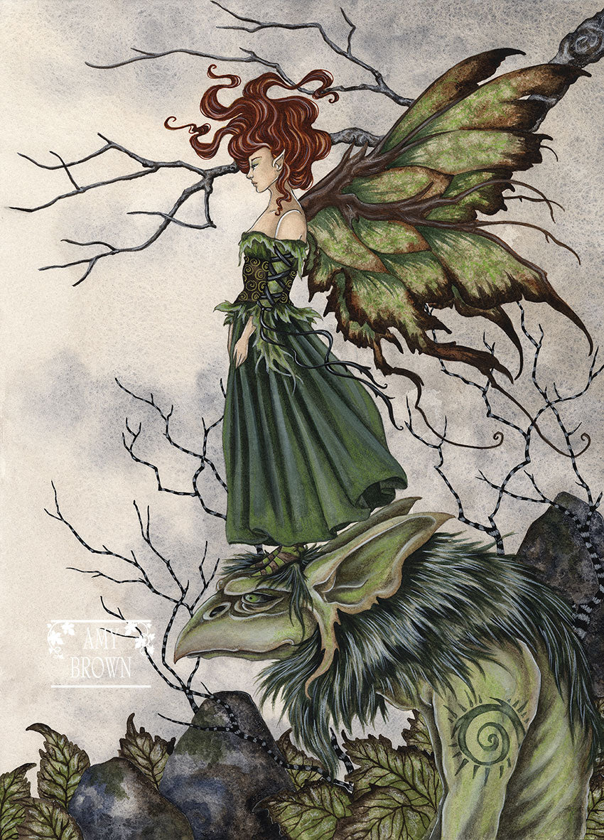 5x7 MINI-PRINT - Lucy And The Troll King