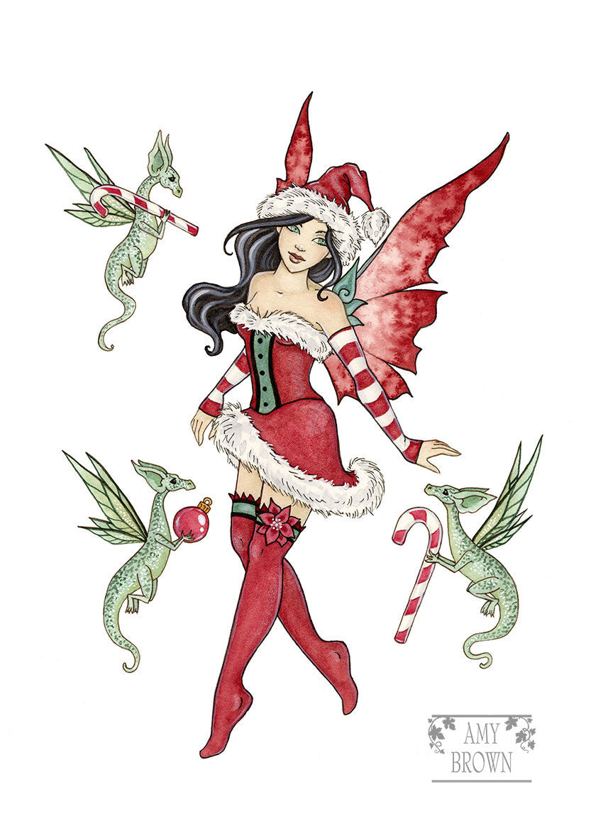5x7 MINI-PRINT - Santa Fairy