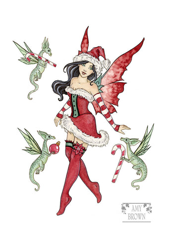 5x7 MINI-PRINT - Santa Fairy
