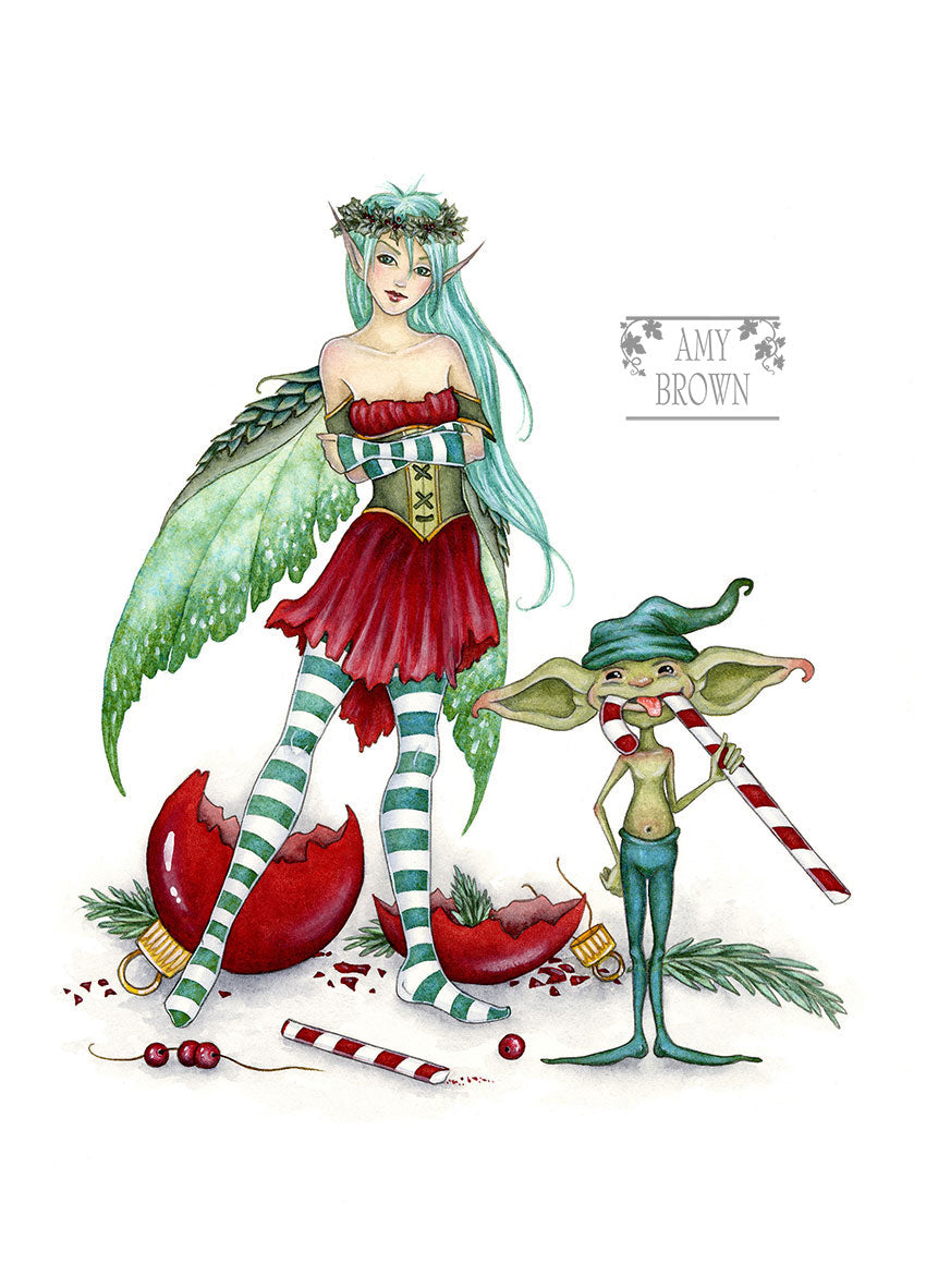 5x7 MINI-PRINT - The Naughty List