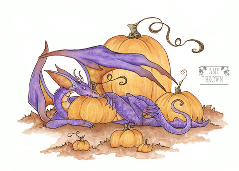 5x7 MINI-PRINT - Pumpkin Cuddler 3 LEFT