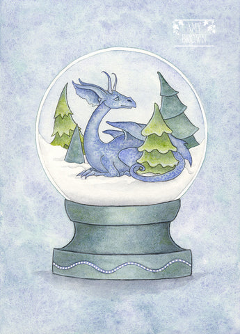 5x7 MINI-PRINT - Snow Globe 2 LEFT