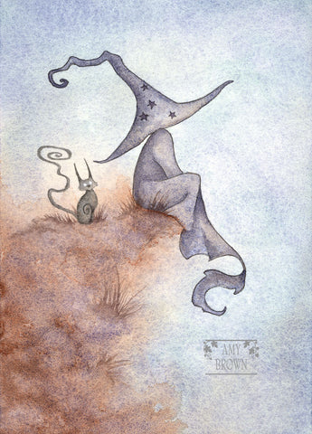SMALL WATERCOLOR PAINTING - Starry Hat