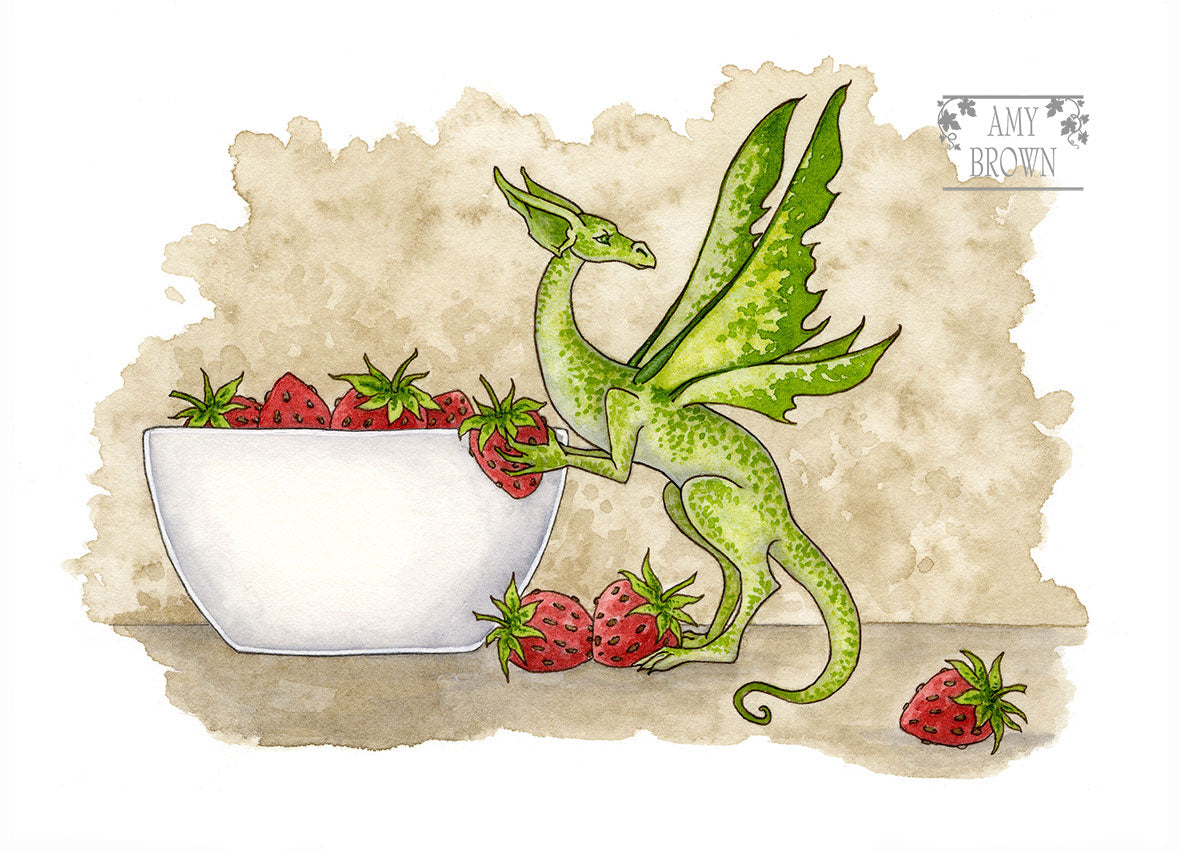 5x7 MINI-PRINT - Strawberry Thief