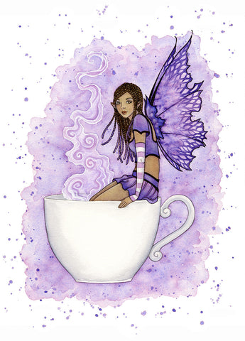 5x7 MINI-PRINT - Tea Cup Fairy