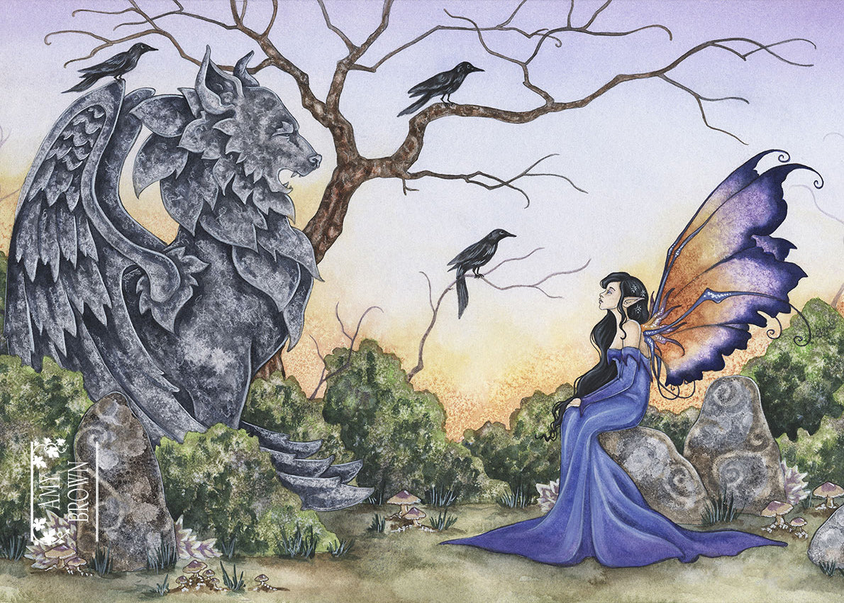 5x7 MINI-PRINT - Stone Guardian