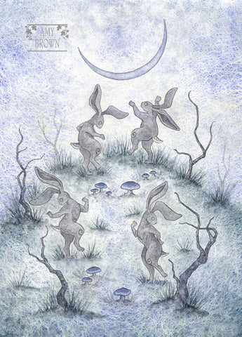 5x7 MINI-PRINT - Wild Hares