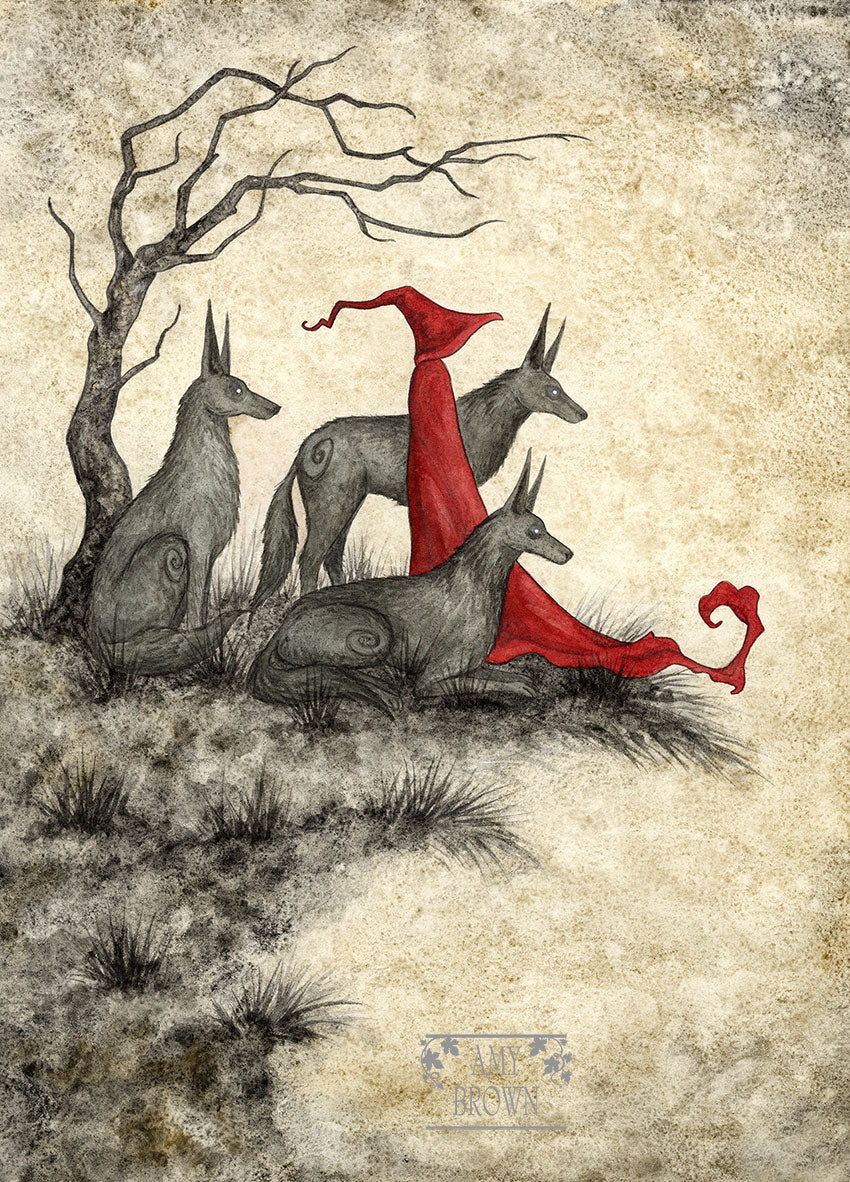5x7 MINI-PRINT - Wolf Mage