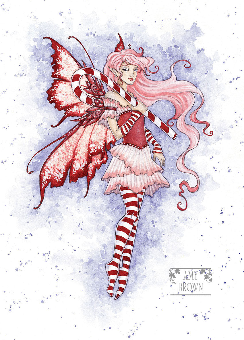 5x7 MINI-PRINT - Peppermint Fairy