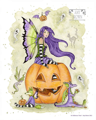 8x10 Halloween Print - It's Halloween Time