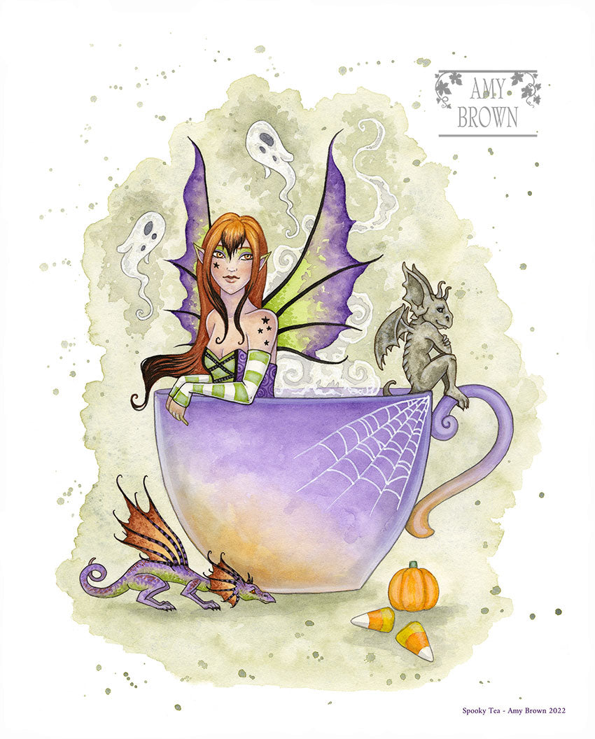 8x10 Halloween Print - Spooky Tea