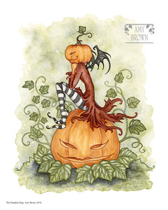 8x10 Halloween Print - The Pumpkin King