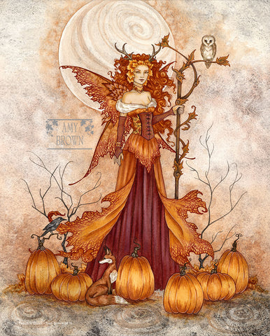 8x10 Fall Print -  Pumpkin Queen