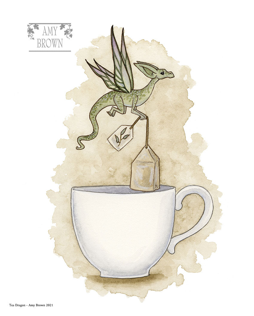8x10 Print - Tea Dragon