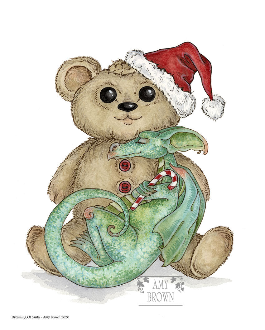 8x10 Print -  Dreaming Of Santa