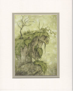 CLEARANCE MATTED PRINT - Troll Nap