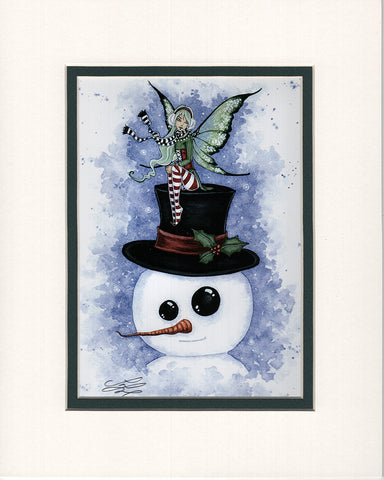Matted Print - Frosty Friends
