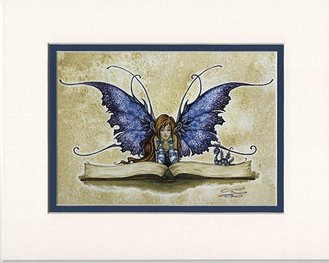 Matted Print - Bookworm