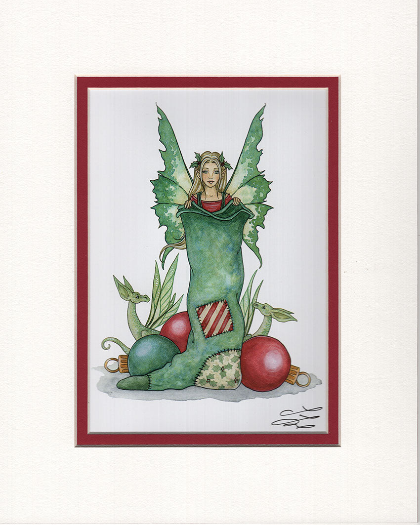 Matted Print - Holiday Hide And Seek