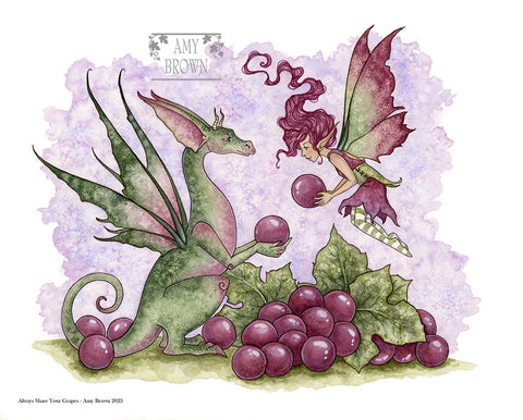 SALE 8x10 PRINT  - Always Share Your Grapes ONLY 1 AVAIL