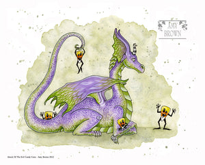 8x10 Print -  Attack Of The Evil Candy Corn
