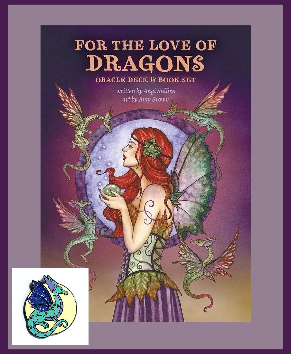 ORACLE DECK - For The Love Of Dragons w/ PIN (blue)