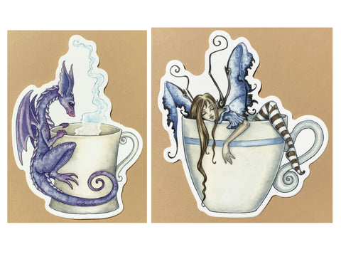 CLEARANCE - STICKER SET - Tea & Coffee