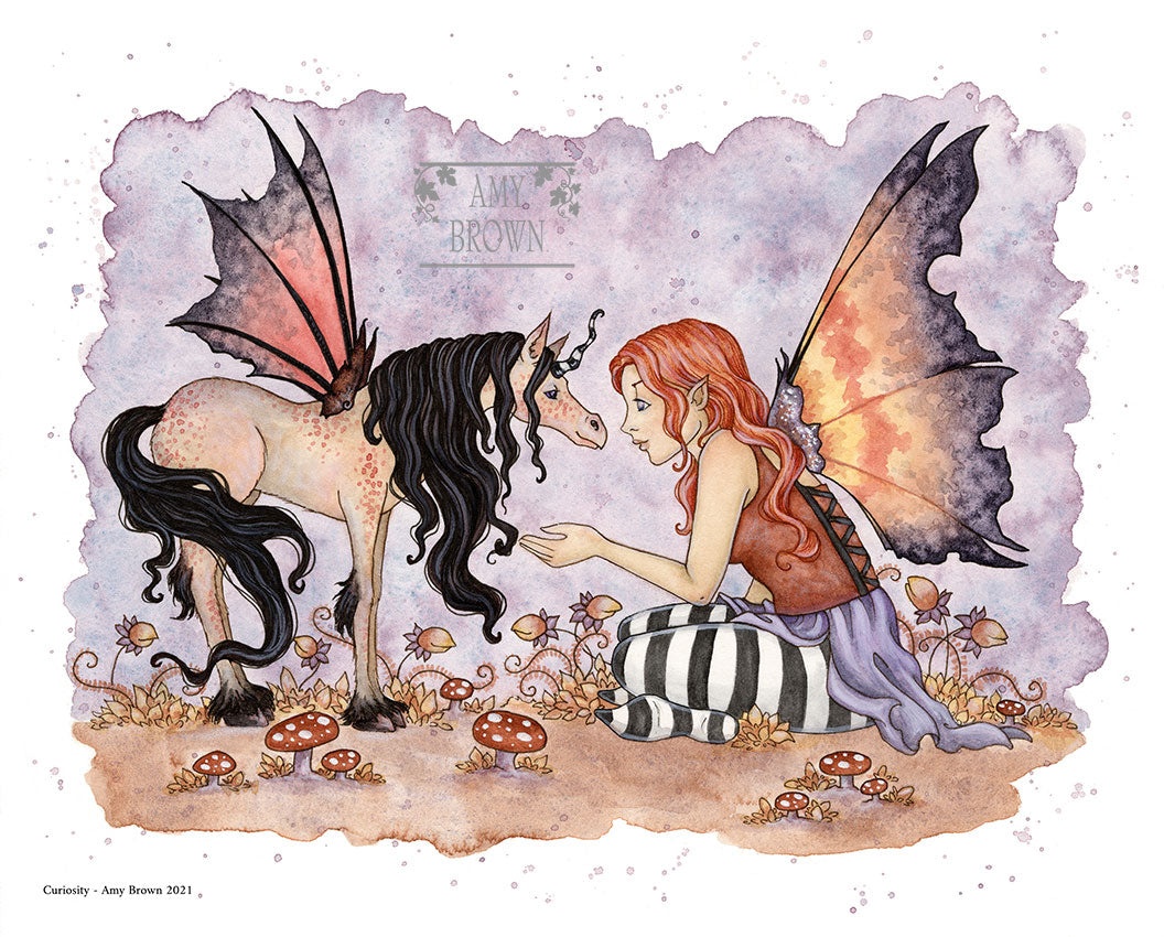 gothy fairy and gothy winged unicorn