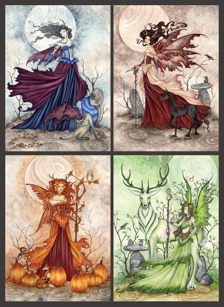 fairy queens with a variety of mythical creatures