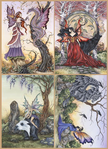 A collection of fairy prints.