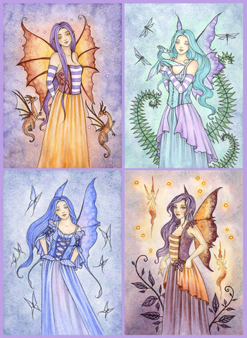 A collection of fairy prints.