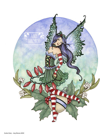 8x10 Print -  Festive Fairy